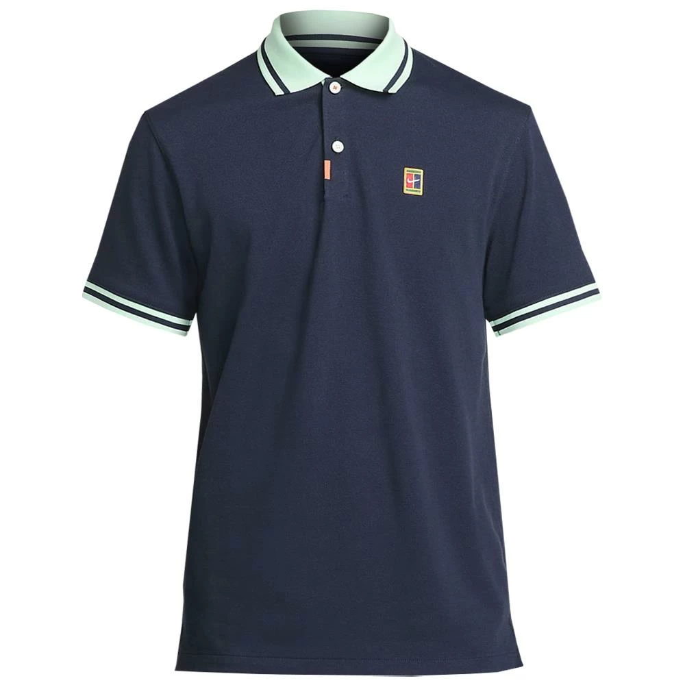 Nike Men's Heritage Slim 2 Polo - Obsidian/Mint Foam 1 Nike Men's Heritage Slim 2 Polo - Obsidian/Mint Foam