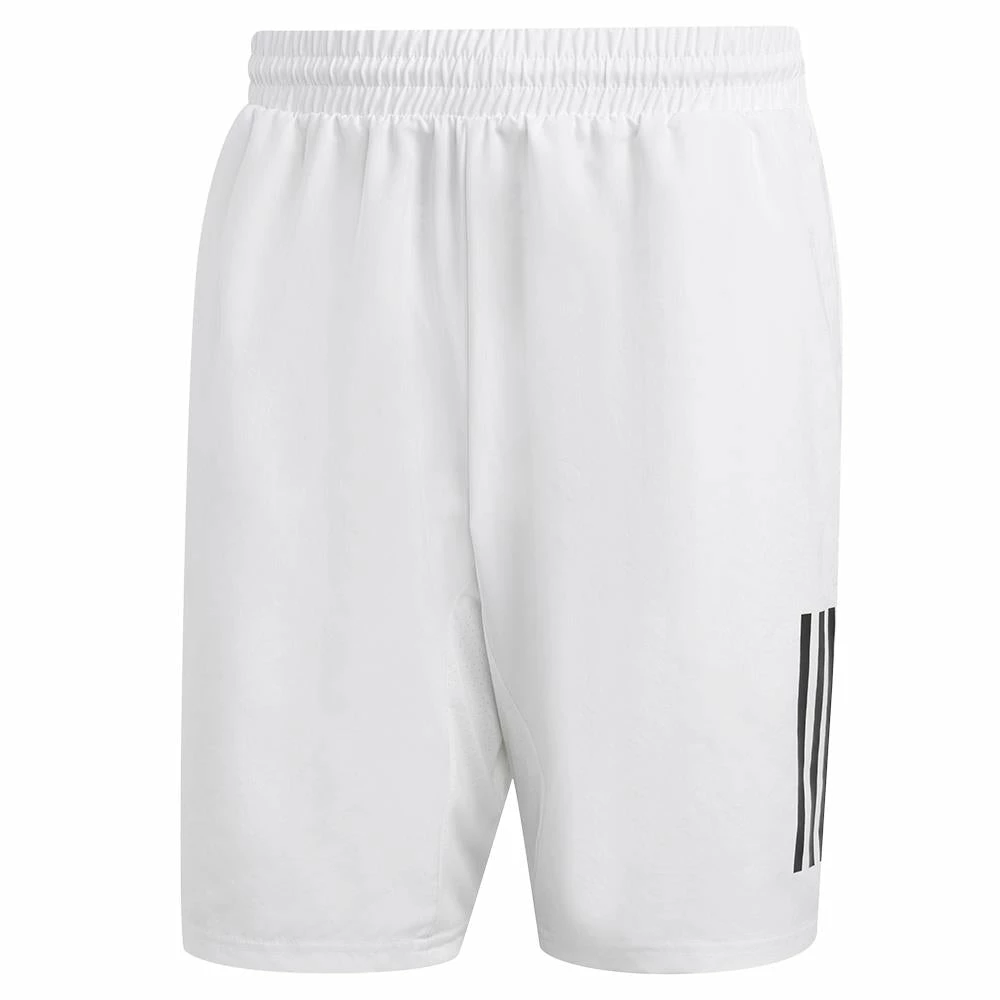 Adidas Men's Club 3 Stripe 9" Short - White 1 Adidas Men's Club 3 Stripe 9" Short - White
