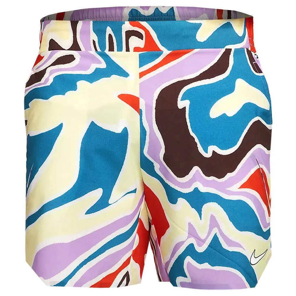 Nike Men's Slam Melbourne Short - White/Multi 1 Nike Men's Slam Melbourne Short - White/Multi